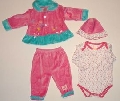 Costumas roz cu turcoaz - 13009A 13009A