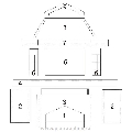 Gratar Gradina Traditional Mare cu sistem grill (Carbune/Lemn, 153x75x210cm, 950kg, piatra poligonala, caramida)