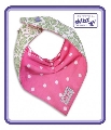 Baveta Doublez Green Floral/Polka Dot Pink