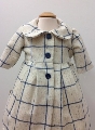 Paltonas elegant de iarna din stofa pentru fetite Blue Bella - SNB07_1