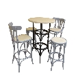 Set mobilier inalt bistro