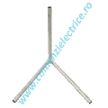 BRAT DUBLU 2X100 CM 180 GRADE+1M INALTIME PENTRU STALP GALVANIZAT