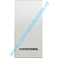 CAPAC TASTA ZAMAK ARGINTIU 1 MODUL LIVING LIGHT BTICINO