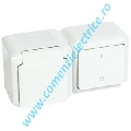 INTRERUPATOR BIPOLAR + PRIZA 2P+T IP44 LEGRAND FORIX, 16A, ALB