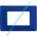PLACA (RAMA) ORNAMENT BTICINO MATIX, 3 MODULE, COBALT