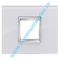 PLACA (RAMA) ORNAMENT GEWISS CHORUS FLAT STICLA, 2 MODULE, ALB FLASH