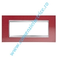 PLACA (RAMA) ORNAMENT GEWISS CHORUS LUX METAL, 6 MODULE, ROSU GLAMOUR