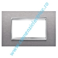 PLACA (RAMA) ORNAMENT GEWISS CHORUS LUX OTEL, 4 MODULE, INOX PERIAT