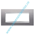 PLACA (RAMA) ORNAMENT GEWISS CHORUS LUX OTEL, 6 MODULE, INOX PERIAT