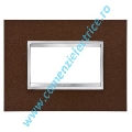 PLACA (RAMA) ORNAMENT GEWISS CHORUS METAL, 4 MODULE, FIER OXIDAT