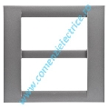 RAMA DECORATIVA GEWISS SYSTEM VIRNA, 8 MODULE, TITAN