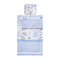 Set lenjerie de pat 3 piese Lorelli, Friends Blue