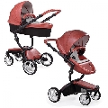 Carucior 2 in 1 Xari din piele ecologica Mima, Sicilian Red
