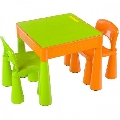 Masuta cu 2 scaune Guliver Tega Baby, Orange