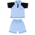 Compleu model 41 baieti Pifou, T33 Bleu inchis cu Bleumarin inchis