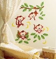 Sticker Decorativ pentru copii si bebelusi Baby Monkeys Wallies,
