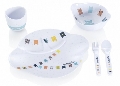 Set complet pentru hranire Party Lunch Babymoov, Albastru