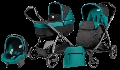 Carucior 3 in 1 Book Plus S Black Pop-Up Peg Perego, Aquamarine