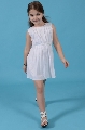 Rochie alba cu pliuri model 1472 Art Limited, 9 ani