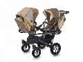 Carucior 3 in 1 pentru Gemeni Twinni MyKids, Cappuccino