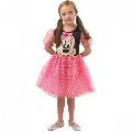Costum de carnaval Rochita roz Minnie Rubies, L (7-8 ani/max 128cm)