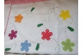 Lenjerie patut 5 piese 70 x 140 cm Flori brodate Kids Decor, Ciclam