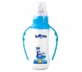 Biberon cu manere si tetina din silicon Natural PP 250 ml Bambino, Albastru