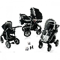 Carucior 3 in 1 Coral Krasnal, CE7 (Negru cu Buline)