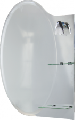 OGLINDA CU 2 ETAJERE SI 1 SPOT / 900X700MM