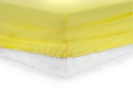 Cearceaf de pat cu elastic galben Heinner, bumbac, dimensiune 160 x 200 cm