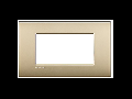 Placa ornament ,4 module, auriu mat, living light, BTICINO