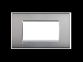 Placa ornament, 4 module, nichel mat, living light, BTICINO