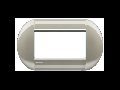Placa ornament ,4 module, titanium, living light, BTICINO