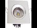 LED Spot 3W COB, patrat cu schimbare unghi, corp alb  cald, VT-1103SQ