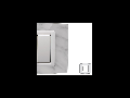 Placa Vitra sticla marmura Carrara, 2 module, mod comanda alb