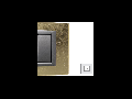 Placa Vitra sticla frunza de aur, 2 module, mod comanda argintiu