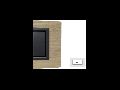 Placa Vitra lemn stejar alb, 4 module, mod comanda gri
