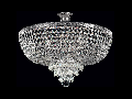 Candelabru Diamant crystal Palace 6 becuri dulie normala E27 230V Diam 50cm H45cm Nichel