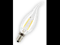Bec LED Filament,2 w,E14,lumina rece,bulb sticla tip flacara lumanare