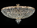 Candelabru Diamant Crystal Palace 10 becuri dulie normala E27 230V Diam. 80cm, H42 cm,Auriu