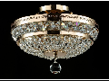 Candelabru Diamant Crystal Ottilia,6 becuri dulie E14, 230V,D.43cm, H.26 cm,Auriu