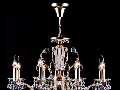 Candelabru Diamant Crystal Marlin,8 becuri dulie E14, 230V,D.72cm, H.83 cm,Auriu