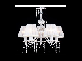 Candelabru Elegant Lolita,5 becuri dulie E14, 230V,D.50cm, H.47 cm,Alb-auriu
