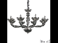candelabru Casanova, 8 becuri, dulie E14, D:920 mm, H:630/1200 mm, Fumuriu