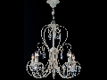 Candelabru Princess,5 becuri dulie E14, 230V,D.51cm, H.54 cm,Crem