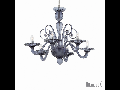 candelabru Armani, 6 becuri, dulie E14, D:700 mm, H:830/1300 mm, Gri