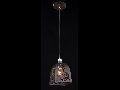 Lampa suspendata Ferro,1 bec dulie E14, 230V,D.18 cm, H.41 cm,Maro