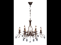 Candelabru  House Templiers,6 x E14, 230V, D.65cm,H.56 cm,Maro inchis