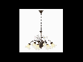 candelabru Tirol, 6 becuri, dulie E14, D:800 mm, H:530/1680 mm, Ruginiu