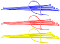 COLIER PLASTIC COLORAT (100 BUC) / 4.5X280MM ALBASTRU